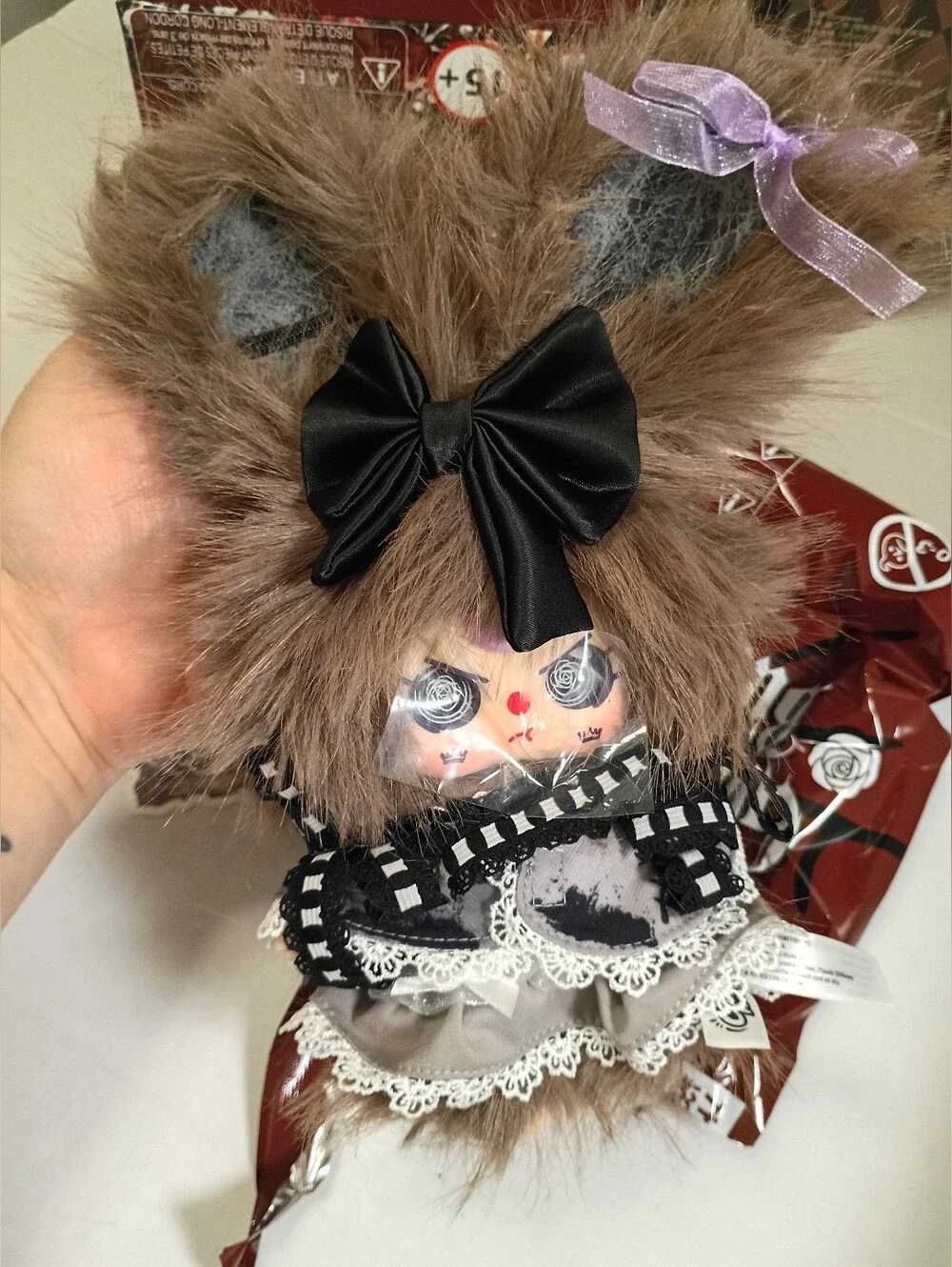 Baby Three Gothic Lolita Bunny Cipher Bunny Plush Pendant Cool Eyes - Picture 3 of 9